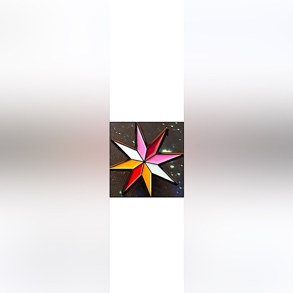 LGBTQ+ Lesbian Pride Pin-1 Star Enamel & Metal Lapel, Hat, Bag Coat Pin